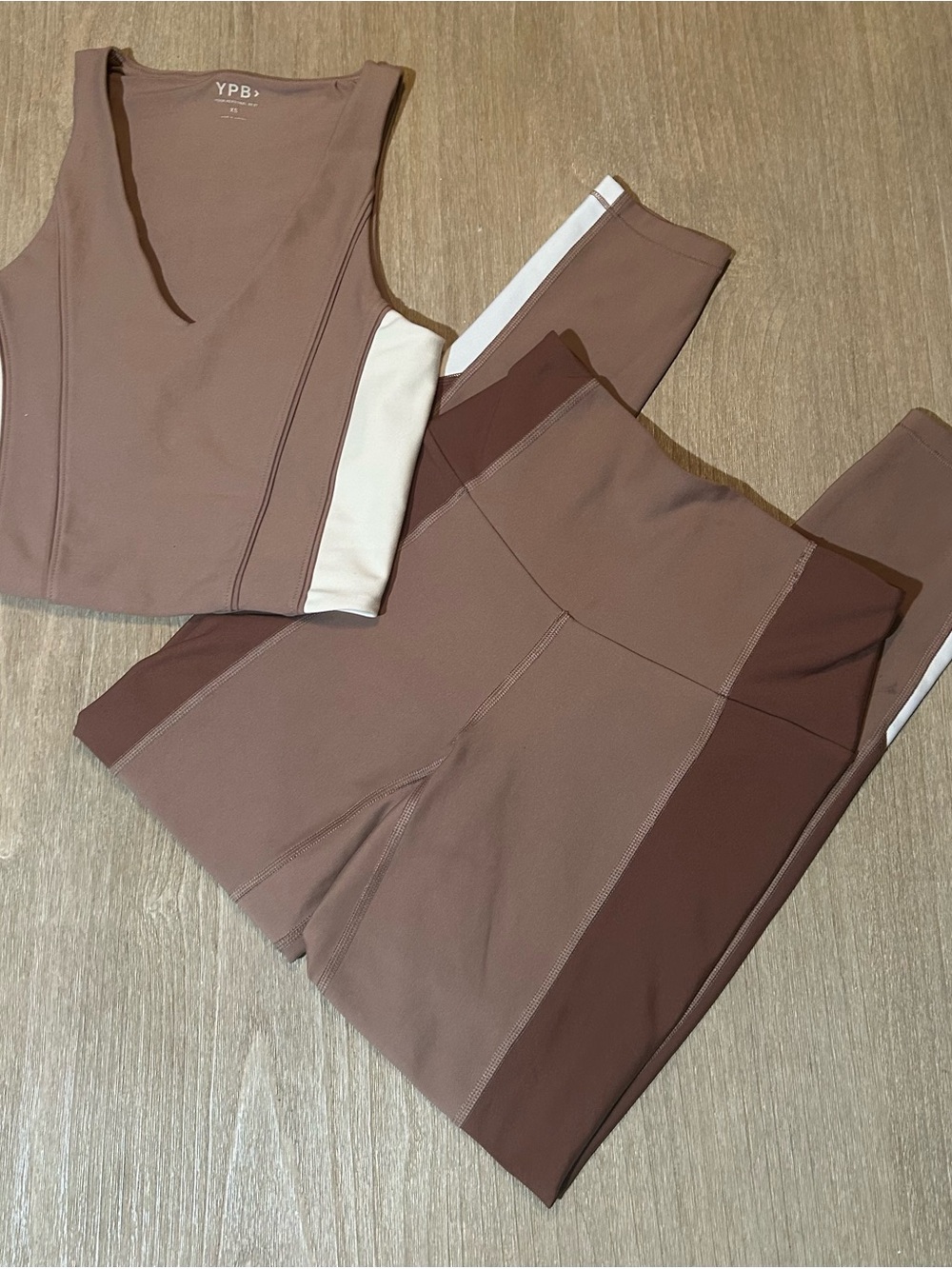 Abercrombie YPB sculptLUX Activewear Set - Willow Colorblock - Size XS